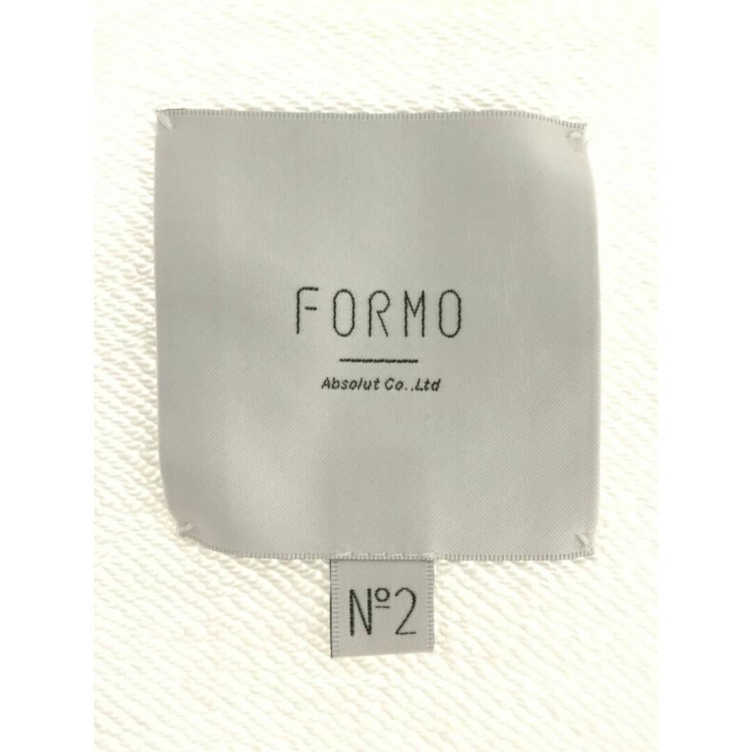 FORMO フォルモ Back drape Parka バックドレープジップアップパーカー 700101-2 ホワイト 2 レディースのトップス(パーカー)の商品写真