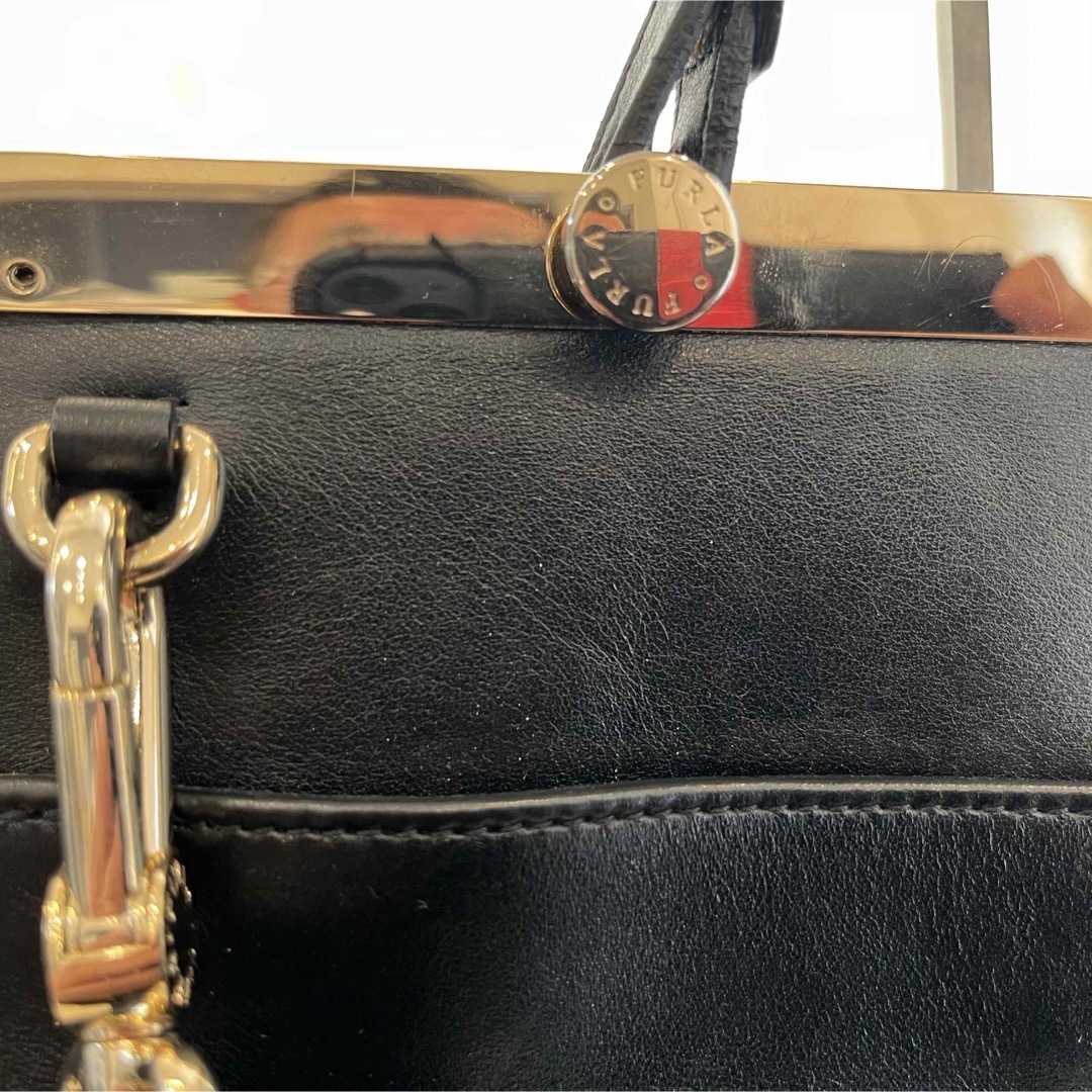 Furla(フルラ)の極美品　フルラ コルティナ　2way ショルダーバッグ ハンドバッグ　ブラック レディースのバッグ(ショルダーバッグ)の商品写真