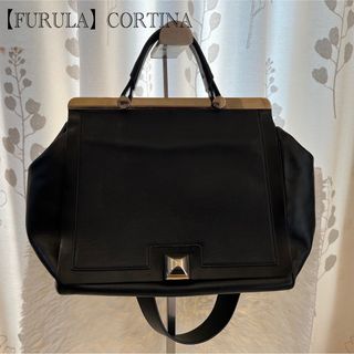 フルラ(Furla)の極美品　フルラ コルティナ　2way ショルダーバッグ ハンドバッグ　ブラック(ショルダーバッグ)