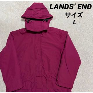 ランズエンド(LANDS’END)のLANDS’ END   中綿 ナイロンジャケット パープルピンク サイズ L(ナイロンジャケット)