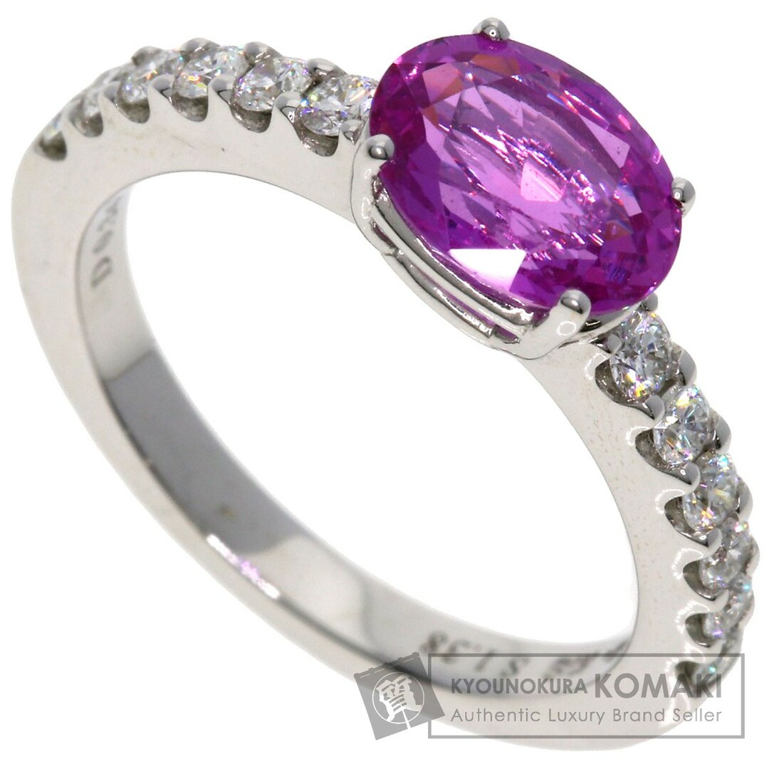 輝い ピンクサファイア MIKIMOTO ダイヤモンド レディース K18WG リング・指輪 リング(指輪)
