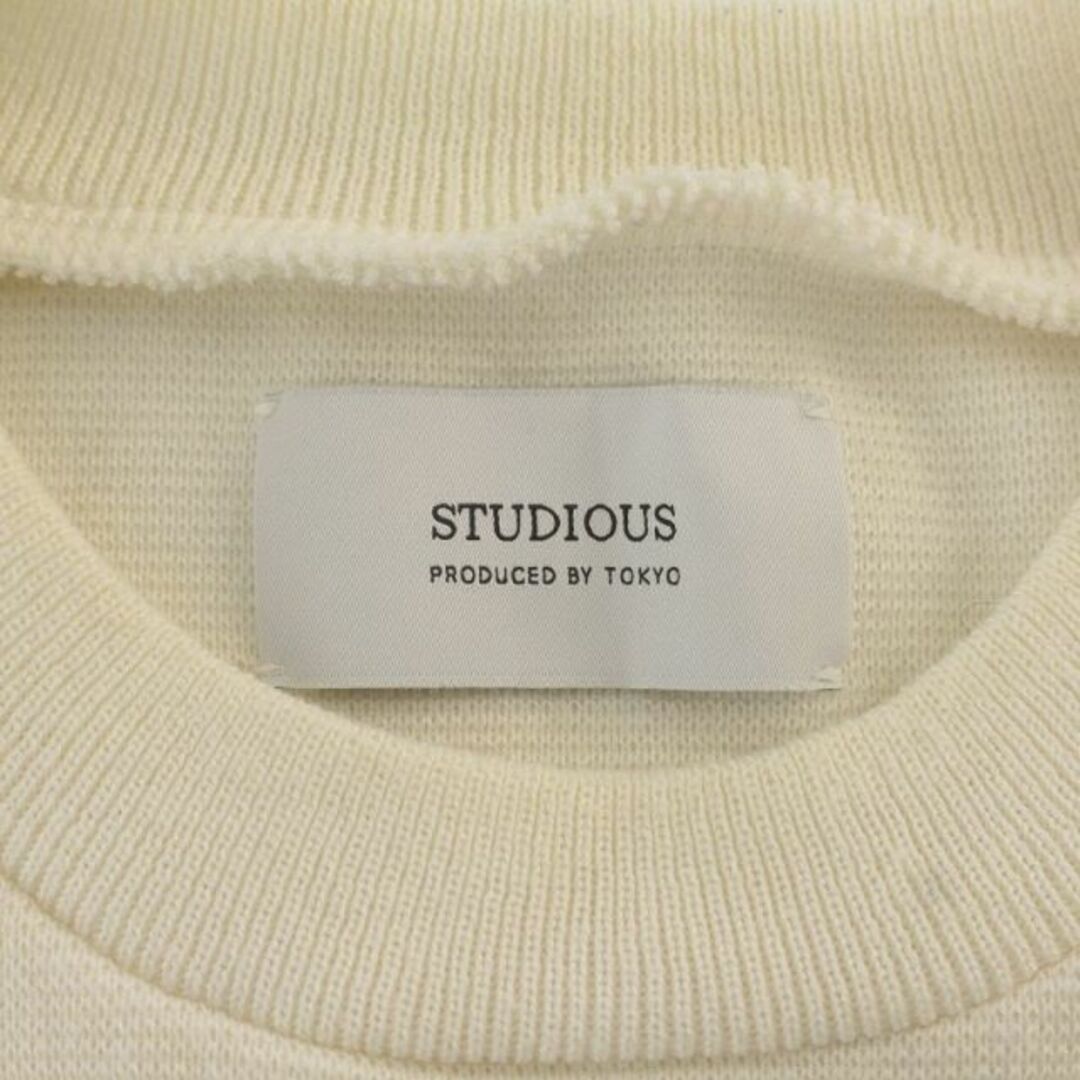 STUDIOUS(ステュディオス)のSTUDIOUS Tシャツ カットソー 半袖 厚手 レーヨン混 2 M 白 メンズのトップス(Tシャツ/カットソー(半袖/袖なし))の商品写真