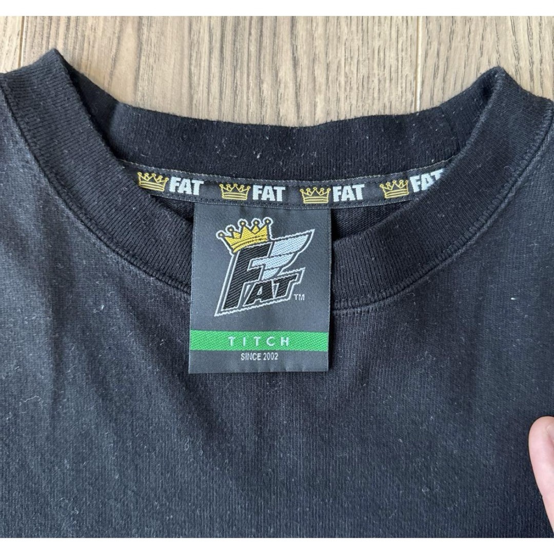 FAT(エフエーティー)の【美品】FAT　ロンT　白　黒　エフエーティー　Mサイズ メンズのトップス(Tシャツ/カットソー(七分/長袖))の商品写真