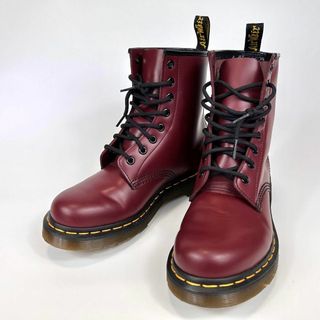 ドクターマーチン(Dr.Martens)の美品✨ドクターマーチン　1460 8ホールブーツ　チェリーレッド　レディース(ブーツ)