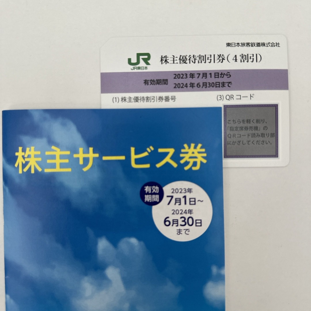 JR(ジェイアール)のJR東日本　株主優待割引券と株主サービス券 チケットの乗車券/交通券(鉄道乗車券)の商品写真