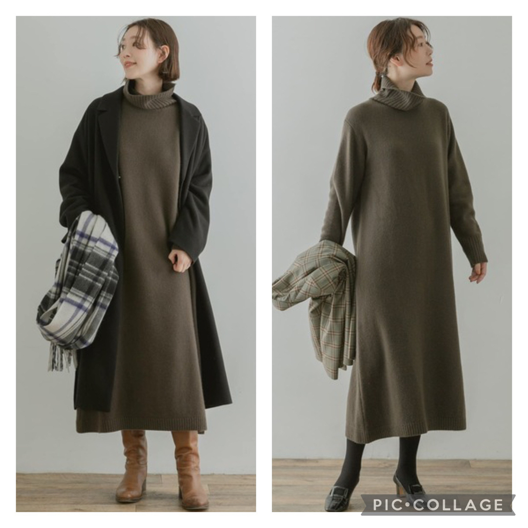 URBAN RESEARCH ROSSO(アーバンリサーチロッソ)のF by ROSSO ハミルトンラムズウールタートルワンピース税込14,300円 レディースのワンピース(ロングワンピース/マキシワンピース)の商品写真