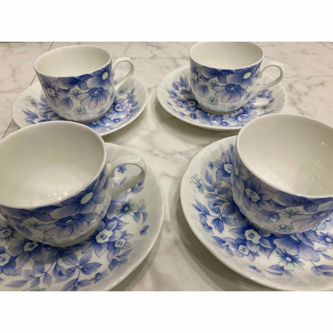 NARUMI - 最終値下 ナルミ ボーン チャイナ 4客 昭和レトロの NARUMI - 最終値下 ナルミ ボーン チャイナ 4客 昭和レトロの
