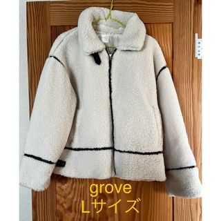 グローブ(grove)のgrove カジュアル過ぎないマシュマロタッチボアブルゾン(ブルゾン)