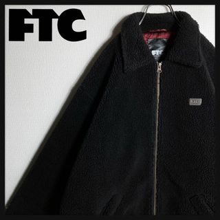 エフティーシー(FTC)の【美品】FTC　フリースボアジャケット　フルジップ　ロゴ　人気Lサイズ(ブルゾン)