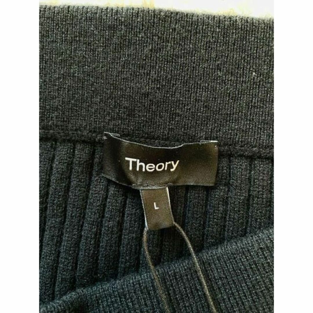 theory(セオリー)の【Theory】新品タグ付き カシミヤ混リブニット ロングスカート ブラック L レディースのスカート(ロングスカート)の商品写真