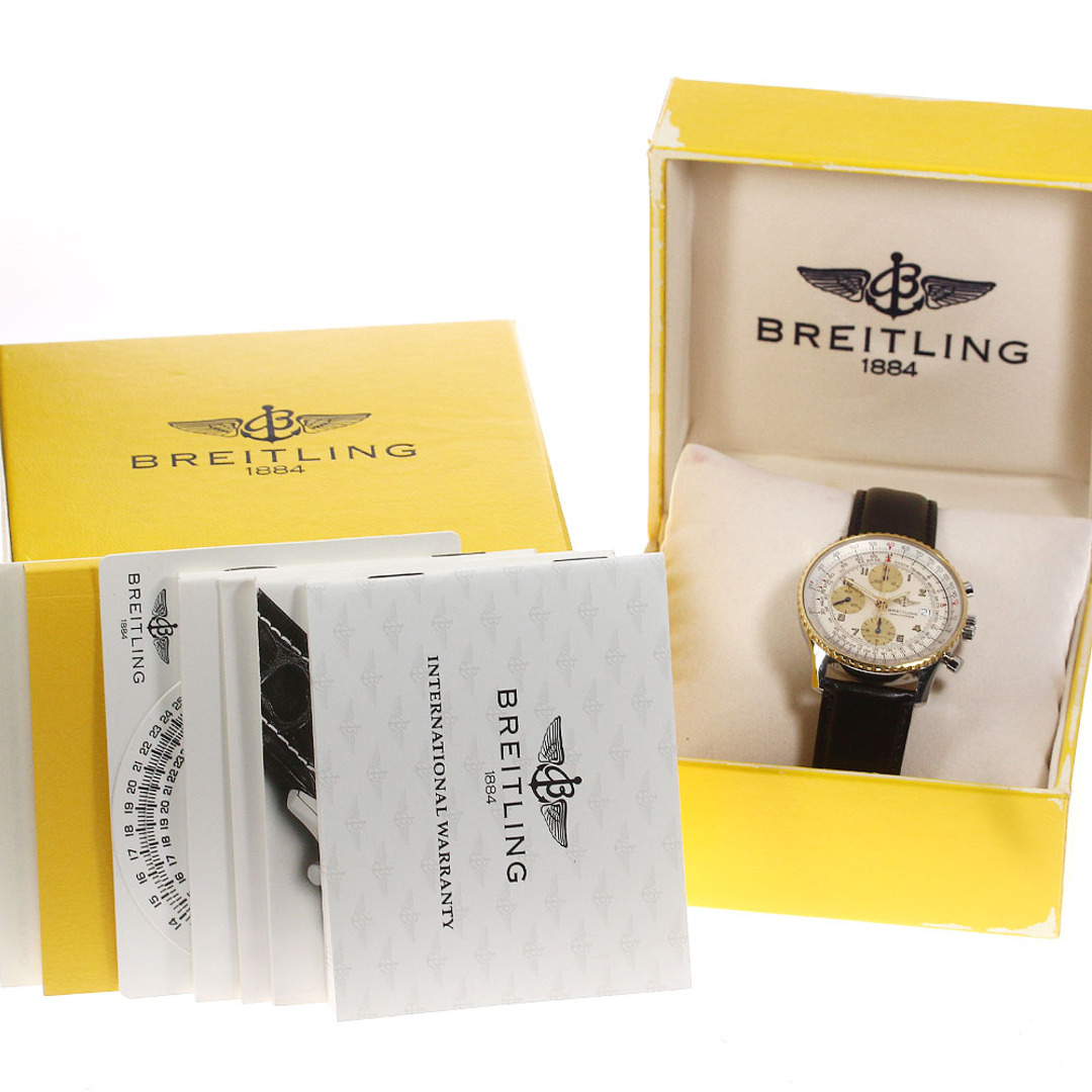 BREITLING(ブライトリング)のブライトリング BREITLING D13022 オールドナビタイマー クロノグラフ K18YGベゼル 自動巻き メンズ 箱・保証書付き_792020 メンズの時計(腕時計(アナログ))の商品写真