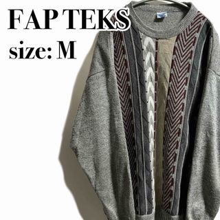 ヴィンテージ(VINTAGE)のヴィンテージ 柄ニット セーター 総柄 FAP TEKS 3Dニット(ニット/セーター)