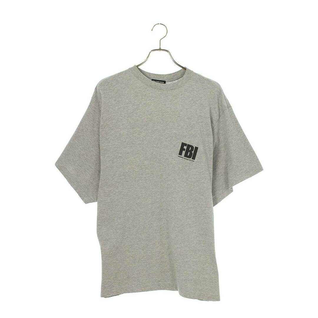 Tシャツ/カットソー(半袖/袖なし)バレンシアガ  631314 TLGV9 ダメージ加工FBIロゴTシャツ メンズ 1