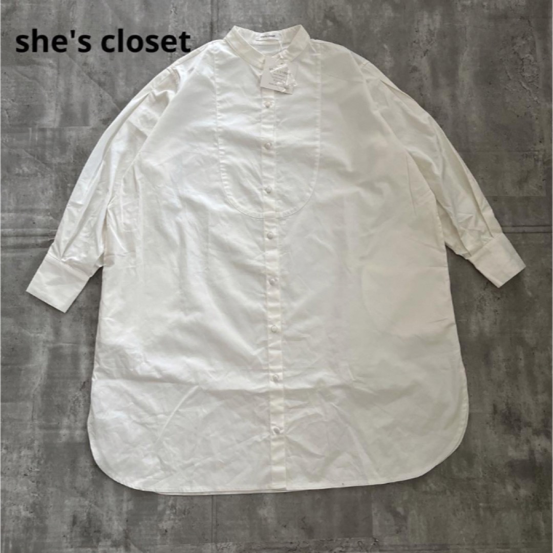 シャツ ワンピース オーバーサイズ she's closet レディースのワンピース(ロングワンピース/マキシワンピース)の商品写真