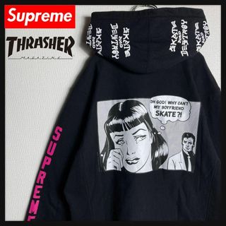 シュプリーム(Supreme)の【大人気XLサイズ】シュプリーム　スラッシャー　コラボパーカー　アメコミ(パーカー)