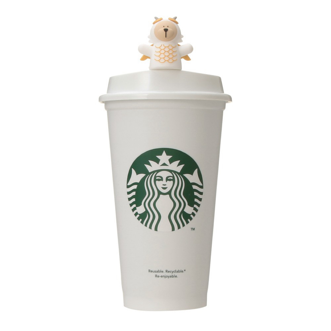 Starbucks Coffee(スターバックスコーヒー)のスターバックス　リユーザブルカップ専用ドリンクホールキャップベアリスタドラゴン インテリア/住まい/日用品のキッチン/食器(タンブラー)の商品写真