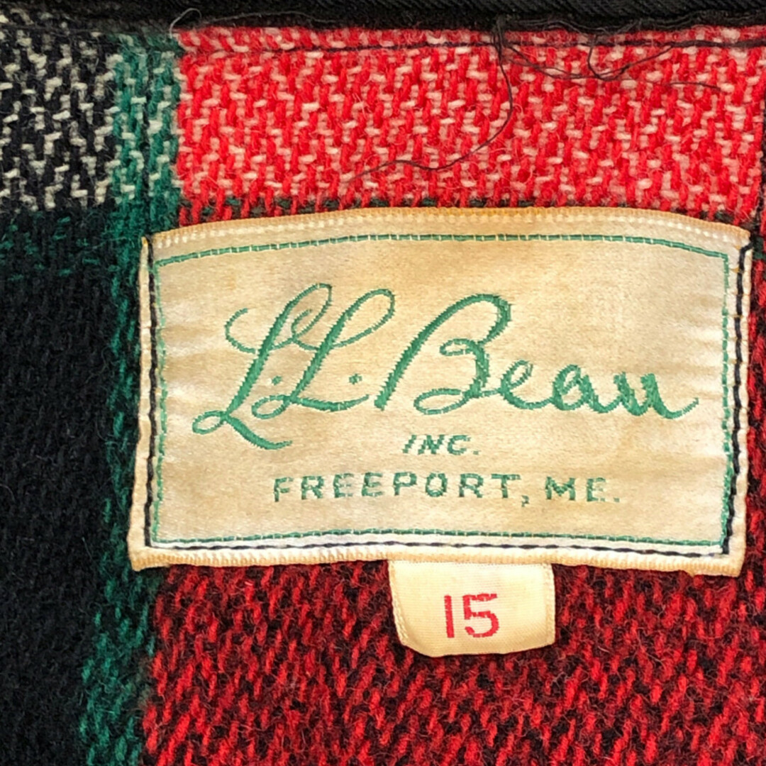 L.L.Bean(エルエルビーン)のSALE///// 60年代 L.L.Bean エルエルビーン ウール チェック 長袖シャツ アウトドア ヴィンテージ マルチカラー (メンズ 15)  P3718 メンズのトップス(シャツ)の商品写真