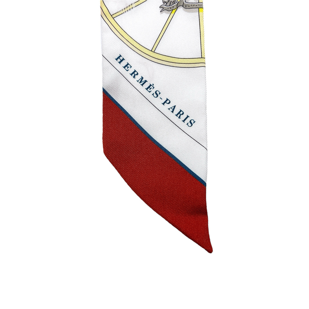 Hermes(エルメス)の美品 エルメス ツイリー スカーフ シルク スプリングスプリング 白 ホワイト レディースのファッション小物(バンダナ/スカーフ)の商品写真