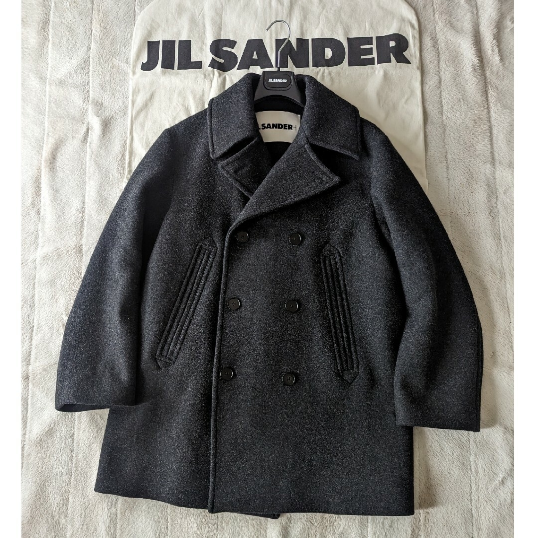 Jil Sander(ジルサンダー)の新品　2022AW　ジルサンダー＋　極上　ヴァージンウール　ダブルブレストコート メンズのジャケット/アウター(ピーコート)の商品写真