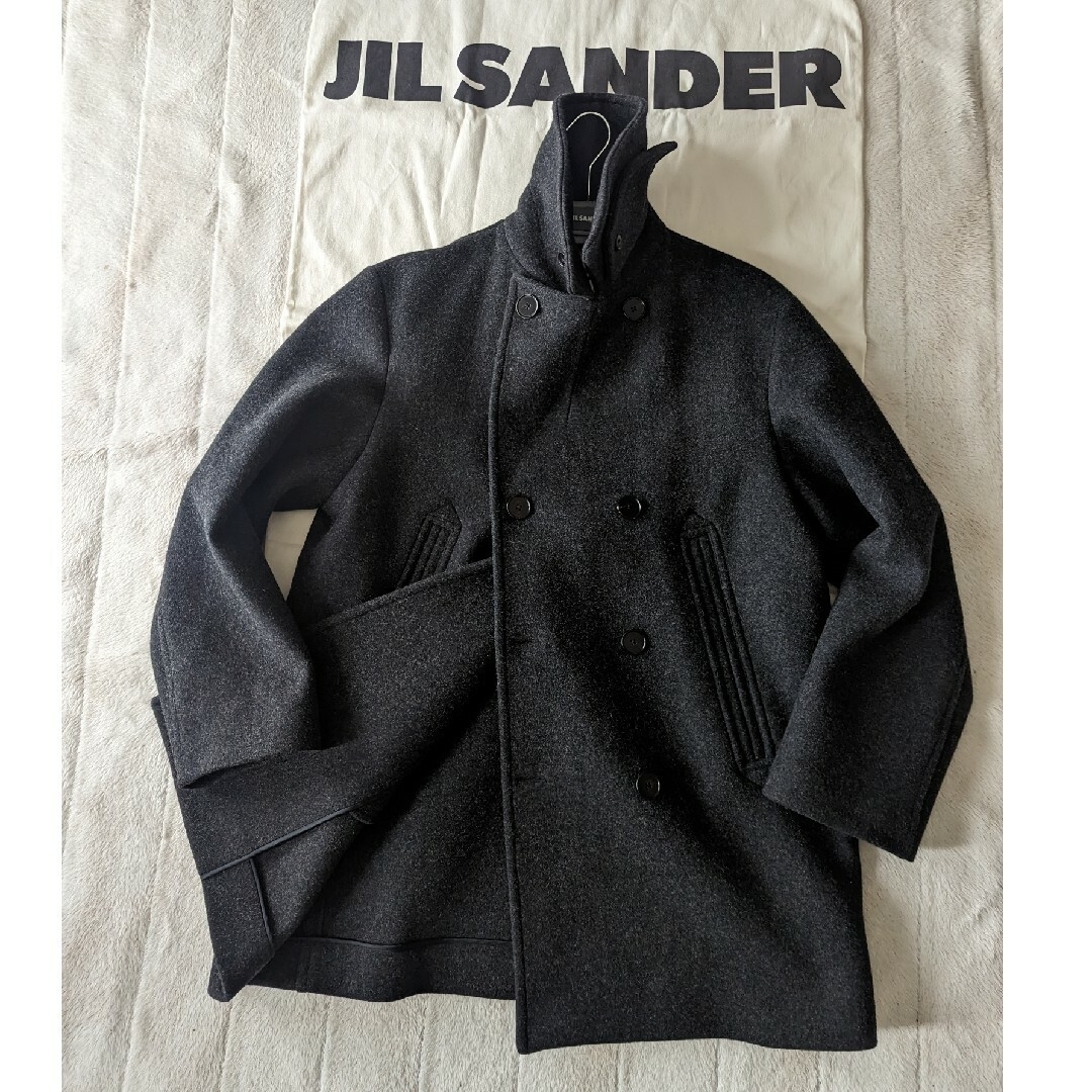 Jil Sander(ジルサンダー)の新品　2022AW　ジルサンダー＋　極上　ヴァージンウール　ダブルブレストコート メンズのジャケット/アウター(ピーコート)の商品写真