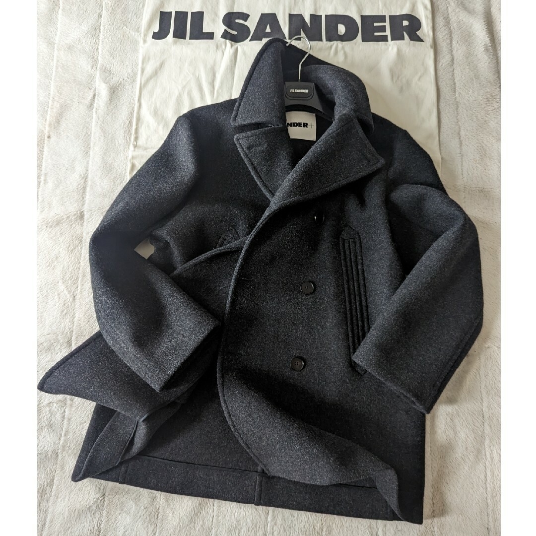 Jil Sander(ジルサンダー)の新品　2022AW　ジルサンダー＋　極上　ヴァージンウール　ダブルブレストコート メンズのジャケット/アウター(ピーコート)の商品写真