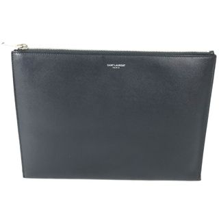 Saint Laurent - サンローランパリ SAINT LAURENT PARIS ロゴ 397294 カバン ポーチ クラッチバッグ レザー ネイビー