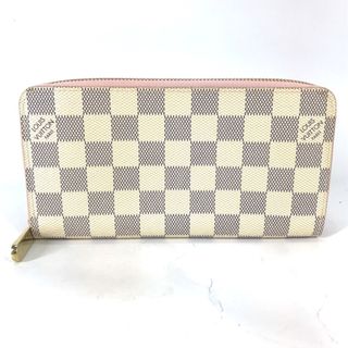 ルイヴィトン(LOUIS VUITTON)のルイヴィトン LOUIS VUITTON ジッピーウォレット N63503 ダミエアズール ロングウォレット ラウンドファスナー 長財布 ダミエアズールキャンバス ローズバレリーヌ ホワイト(財布)