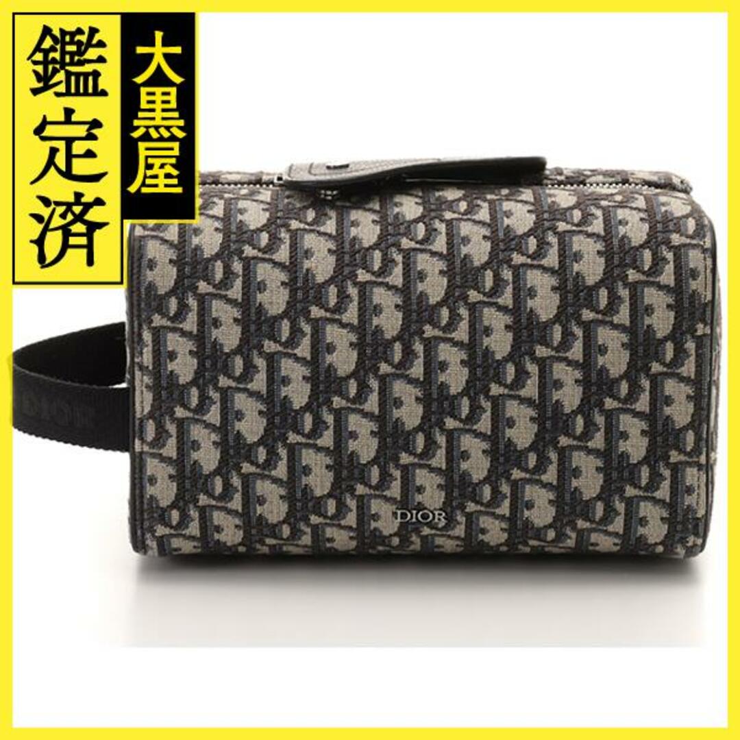 Dior - DIOR　ディオール　オブリークランゴポーチ ブラック　キャンバス【431】