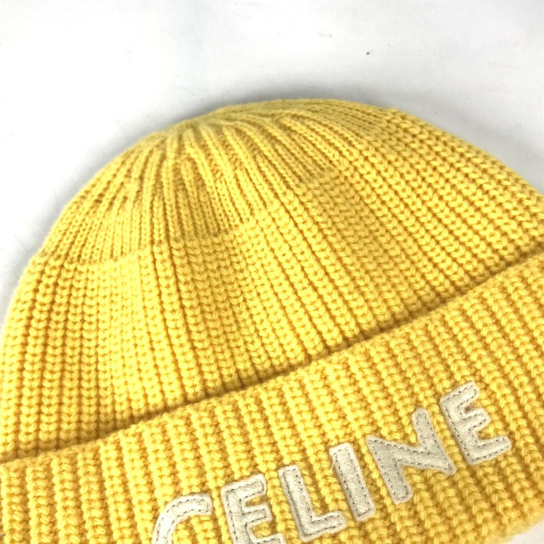 celine(セリーヌ)のセリーヌ CELINE ロゴ 2A61W535Q ビーニー 帽子 ニット帽 ニットキャップ ニット帽 ウール イエロー レディースの帽子(ニット帽/ビーニー)の商品写真