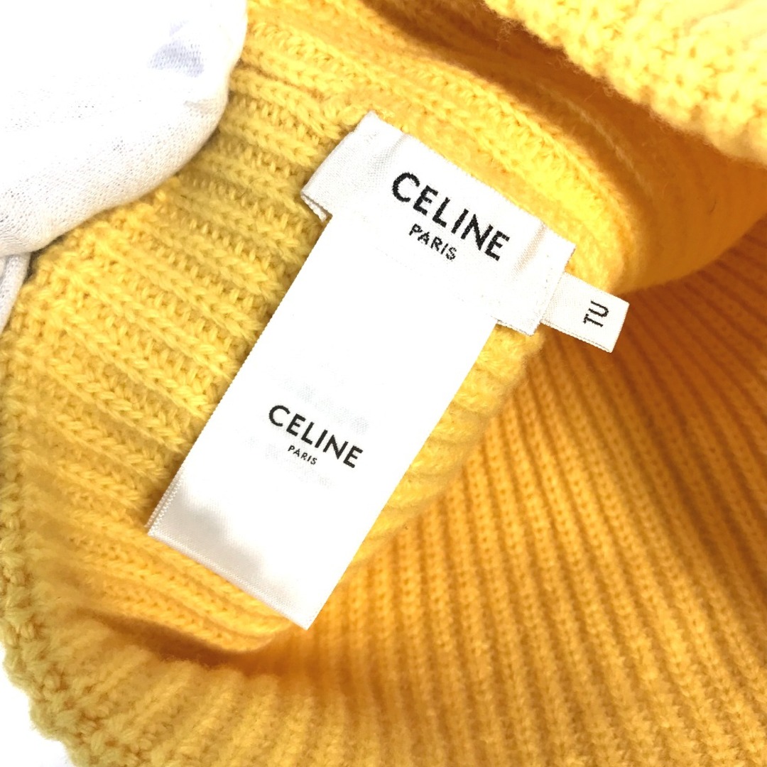 celine(セリーヌ)のセリーヌ CELINE ロゴ 2A61W535Q ビーニー 帽子 ニット帽 ニットキャップ ニット帽 ウール イエロー レディースの帽子(ニット帽/ビーニー)の商品写真