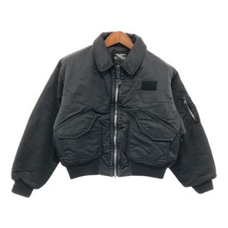 ショット(schott)の90年代 Schott ショット CWU-R フライトジャケット ジャケット ミリタリー MIL-J-3119GN ブラック (メンズ XX-LARGE) 中古 古着 P3959(その他)