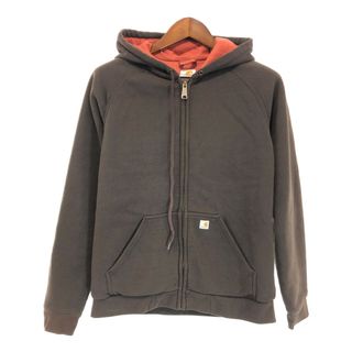 カーハート(carhartt)のSALE///// Carhartt カーハート ヘビースウェット ジップ パーカー ワーク ブラウン (レディース M相当)  P4062(パーカー)