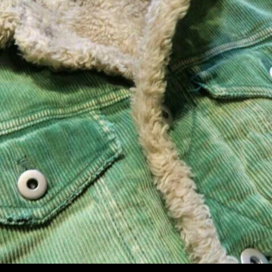 ウォッシュユーズド加工コーデュロイ ジャケット 裏地ファー メンズのジャケット/アウター(Gジャン/デニムジャケット)の商品写真