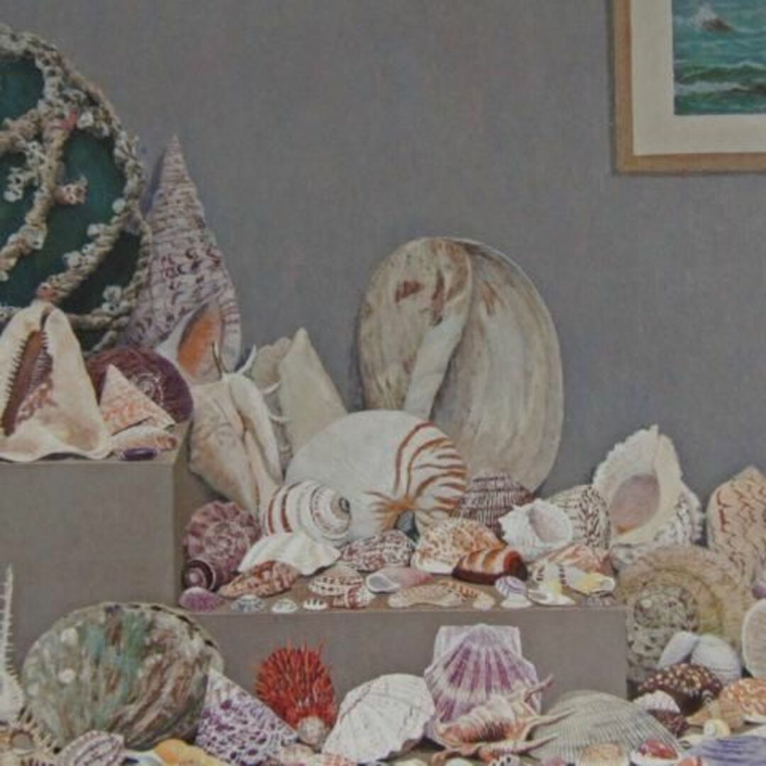 【爆買い!】 溝口七生、海の記憶、希少な画集より、新品高級額・額装付、状態良好 絵画+タペストリー