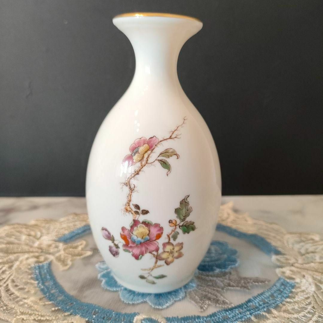 WEDGWOOD - 美品☆ウェッジウッド スワロー 花瓶 花 黒壺 金彩 小鳥