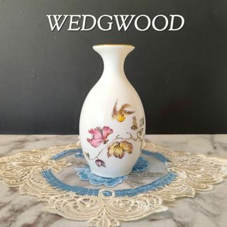 WEDGWOOD - 美品★ウェッジウッド スワロー 花瓶 花 黒壺 金彩 小鳥 アンティーク 希少品