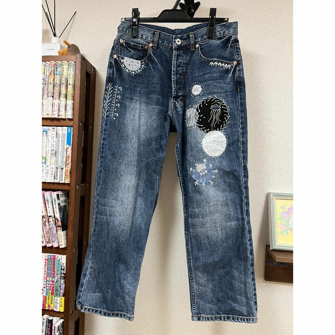 マーブルシュッド MarbleSUD rhythm 刺繍デニム レディースのパンツ(デニム/ジーンズ)の商品写真