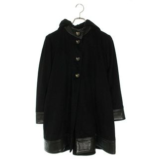 クロムハーツ(Chrome Hearts)のクロムハーツ フード付きハートボタンレザー切替カシミヤコート レディース XS(その他)