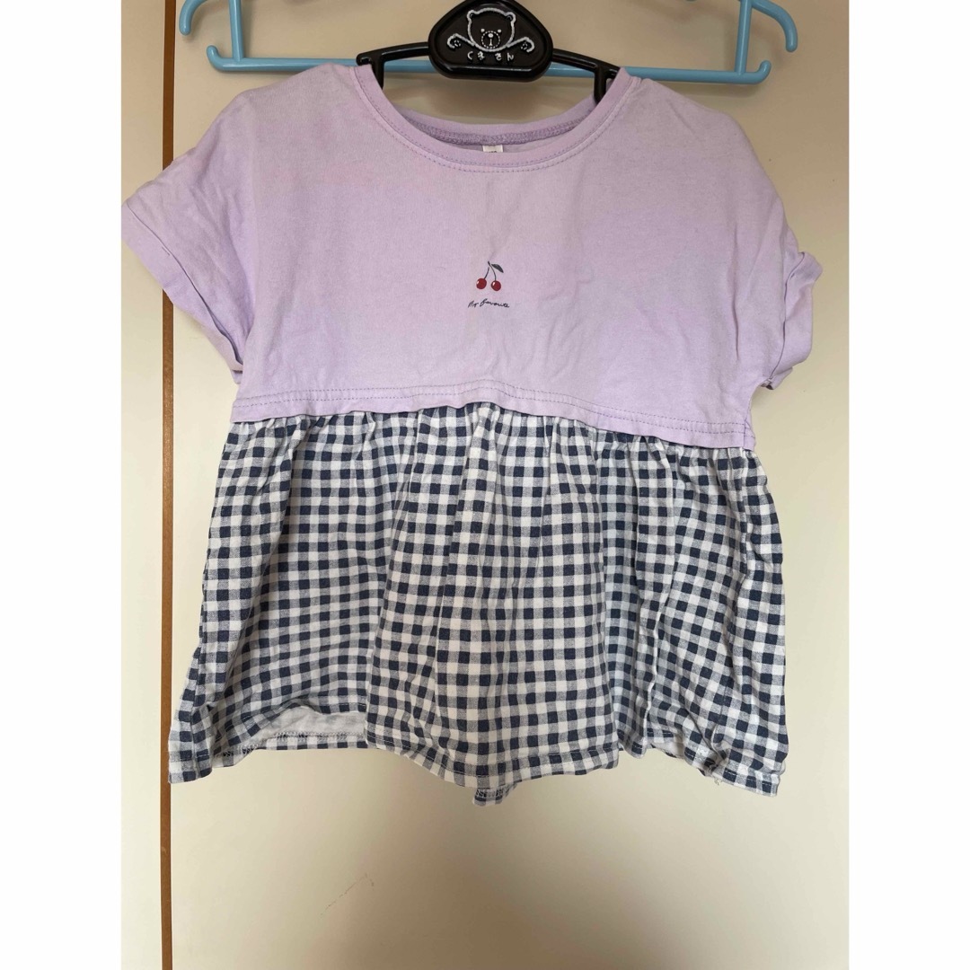 しまむら(シマムラ)の子供服 Tシャツ 2点セット 130 夏服 キッズ/ベビー/マタニティのキッズ服女の子用(90cm~)(Tシャツ/カットソー)の商品写真