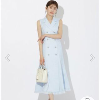 アンドクチュール(And Couture)のツイードブレストノースリワンピース(ひざ丈ワンピース)