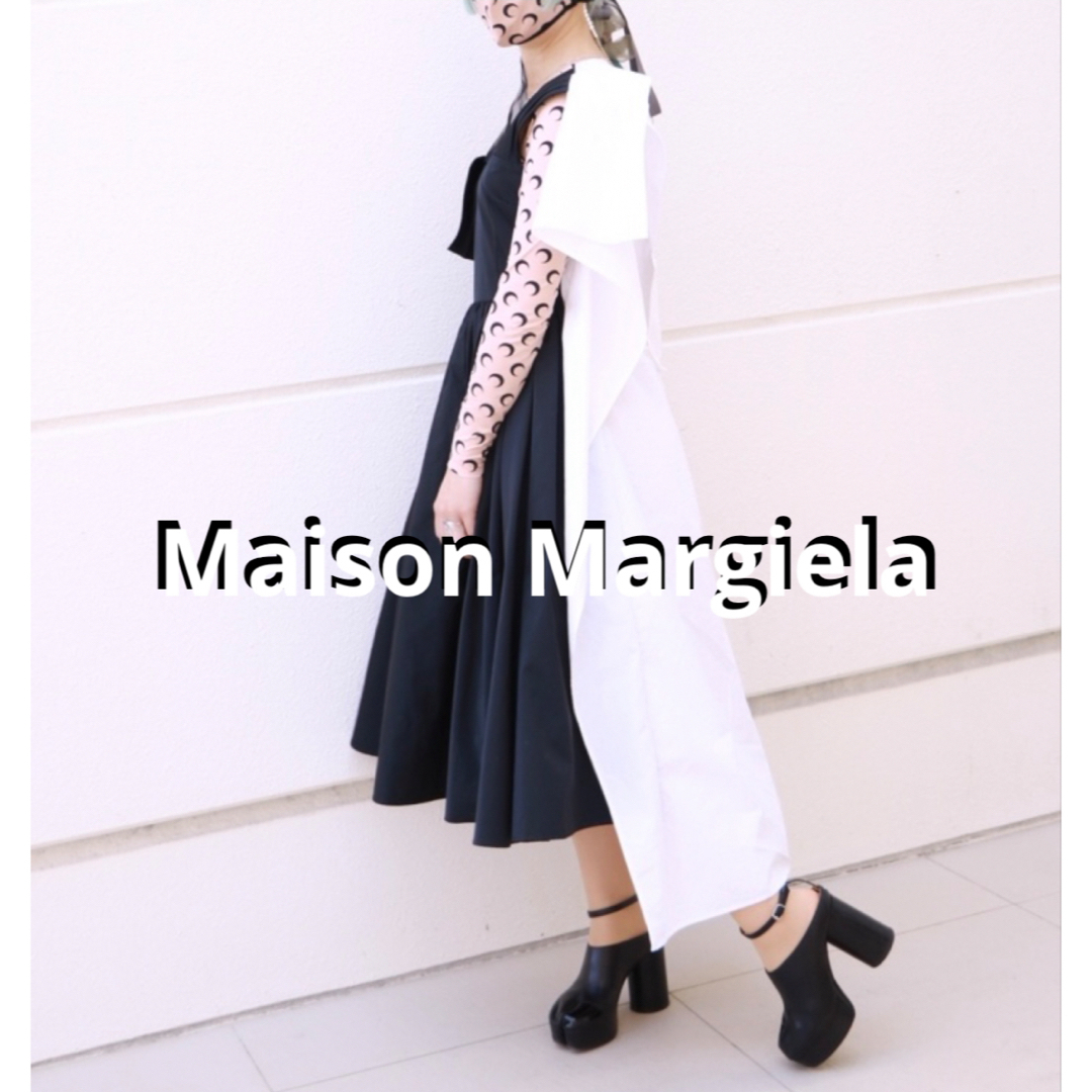 メゾンマルジェラ　ＭＭ6 ノースリーブ　デザイン　ドレープワンピース　ドレス