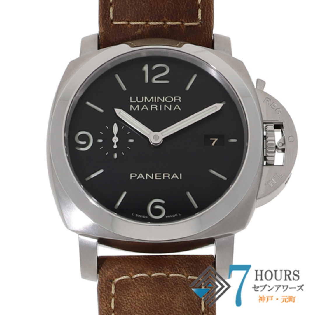 【116745】PANERAI パネライ  PAM00312 ルミノールマリーナ 1950 3Days アッチャイオ ブラックダイヤル SS/レザー 自動巻き 保証書 純正ボックス 腕時計 時計 WATCH メンズ 男性 男 紳士W44mm腕周り