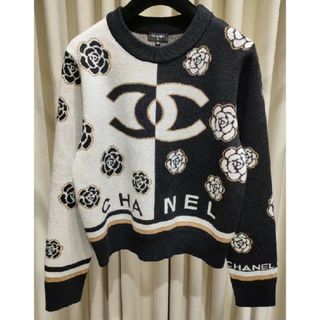 シャネル CHANEL カシミヤ100％ ノースリーブ　ココマークニットカシミアピンク