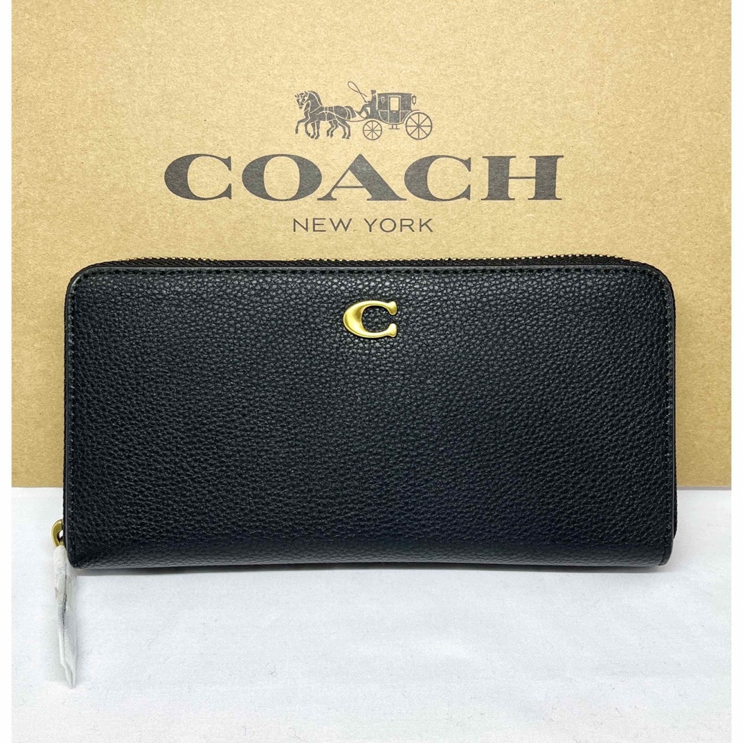 コーチ COACH 財布 長財布 ラウンドファスナー　ブラック 新品財布