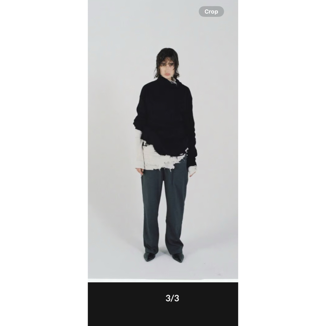 1LDK SELECT(ワンエルディーケーセレクト)のAncellm W/P STRAIGHT PANTS チャコール 2 メンズのパンツ(その他)の商品写真