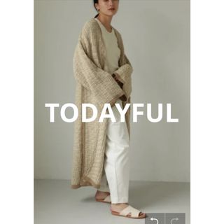 トゥデイフル(TODAYFUL)の美品　Knit Jacquard Gown/TODAYFUL(カーディガン)