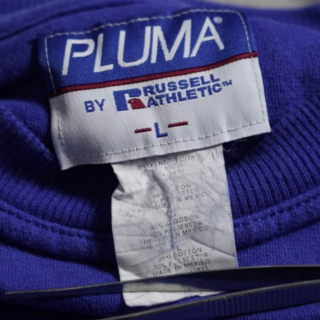 Russell Athletic(ラッセルアスレティック)のプルーマ　ラッセル　Lサイズ　スウェット　無地　メキシコ製　ブルー メンズのトップス(スウェット)の商品写真