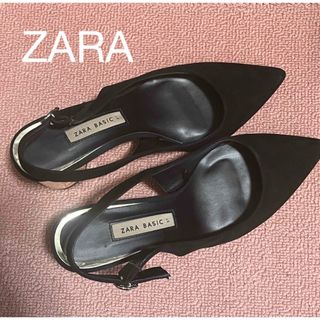 ザラ(ZARA)のZARA  パンプス　サンダル　ザラ　ヒール　zara black(ハイヒール/パンプス)