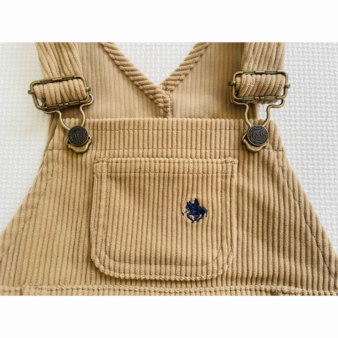 POLO RALPH LAUREN(ポロラルフローレン)のラルフローレン　コーデュロイ　カバーオール　オーバーオール　ブラウン　ベージュ キッズ/ベビー/マタニティのベビー服(~85cm)(パンツ)の商品写真