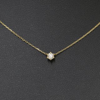 アーカー(AHKAH)の美品 AHKAH アーカー blanc ブラン ネックレス エンブレイス ダイヤモンド ロシアンダイヤモンド 1粒 K18YG 0.13ct 240215 ゴールド ホワイト アクセサリー ジュエリー ブランド【レディース】【中古】(ネックレス)